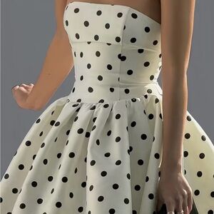 Strapless Polka Dot Dress